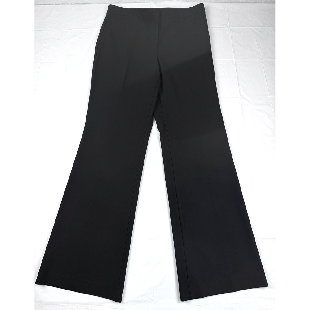 Ann Taylor Womens Black Wide Leg Trousers Dress Pants Size 12 612801